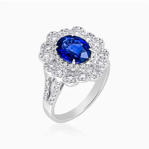 Nhẫn Lộc Phúc Fine Jewelry F1B-RSP104S Vàng Trắng Đính Kim Cương