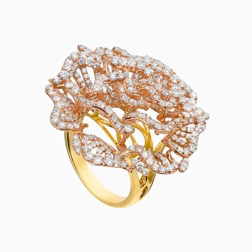 Nhẫn Lộc Phúc Fine Jewelry K4B.QFS0382AR Vàng Đính Kim Cương
