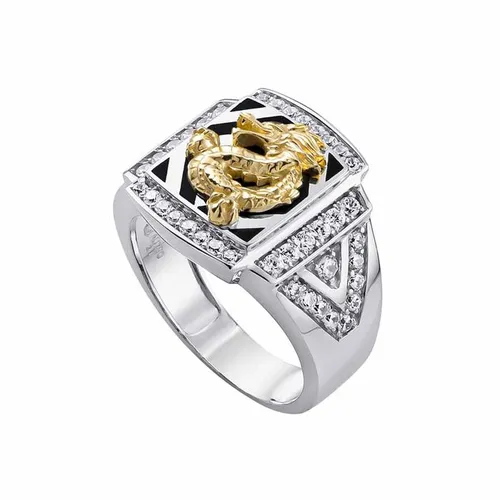 Nhẫn Lộc Phúc Fine Jewelry M1B.VMR0027R Vàng Trắng Đính Kim Cương