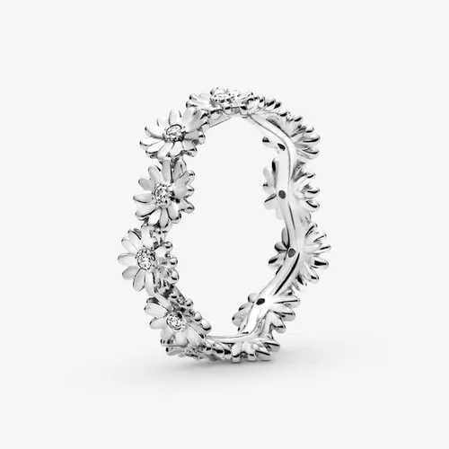 Nhẫn Pandora Moments Đính Đá Cubic Zirconia Trong Suốt Màu Bạc Size 52