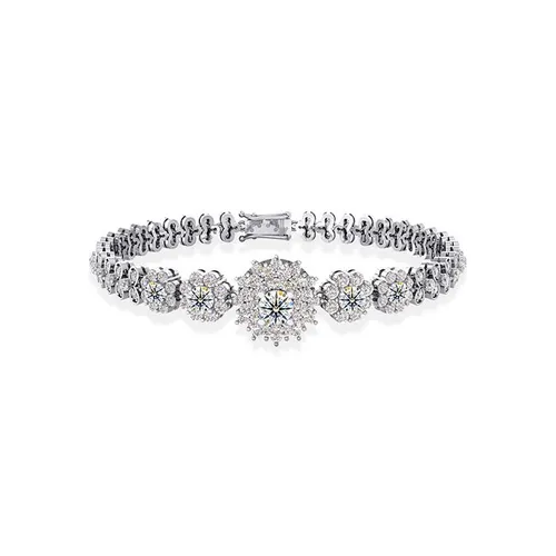 Vòng Đeo Tay Jemmia Diamond Nữ 18K VBT2021122433 Vàng Trắng Đính Kim Cương (Giá Chưa Bao Gồm Đá Chủ)