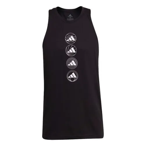 Áo Ba Lỗ Adidas Tank Top Run Logo Màu Đen