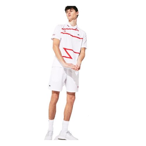 Bộ Thể Thao Hè Lacoste X Roland Garros Novak Sport Cho Nam Màu Trắng Size M