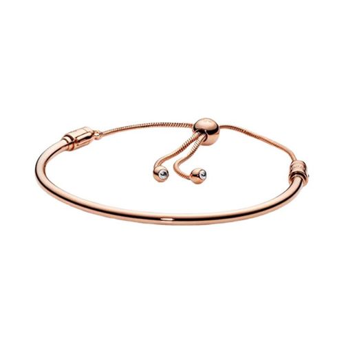 Vòng Đeo Tay Nữ Pandora Moments Slider Bangle Màu Vàng Hồng