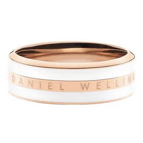 Nhẫn Daniel Wellington Emalie Ring Satin White DW00400039 Màu Vàng Hồng Size 66