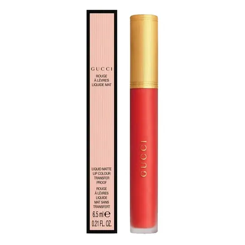 Son Kem Lì Gucci Rouge Liquid Matte 311 Lizzie Tiger Màu Đỏ Cam