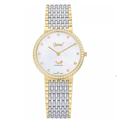 Đồng Hồ Nam Ogival OG385-022DGSK-T Demi Vàng Gold - Bạc