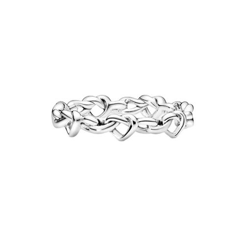 Nhẫn Pandora Knotted Hearts Ring Màu Bạc Size 48