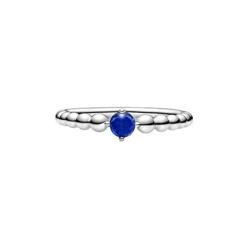 Nhẫn Pandora September Sea Blue Beaded Ring Màu Bạc Đính Pha Lê Xanh Navy