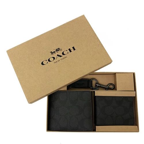 Set Ví Nam Coach Men Wallet Màu Đen  