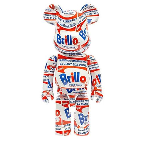 Đồ Chơi Mô Hình Bearbrick Andy Warhol Brillo Phối Màu Size 1000%