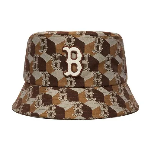 Mũ MLB Cube Monogram Bucket Hat Boston Red Sox 3AHTM212N-43BRD Màu Nâu Đậm