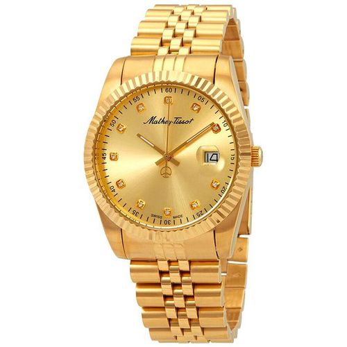 Đồng Hồ Nam Mathey-Tissot Mathey II Quartz Crystal Gold Dial Men's Watch H710PDI Màu Vàng