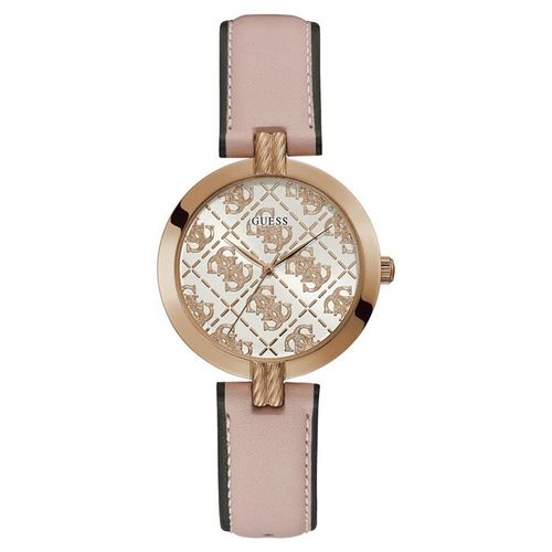 Đồng Hồ Nữ Guess Rose Gold-Tone Logo Analog Watch 35mm GW0027L2 Màu Vàng Hồng