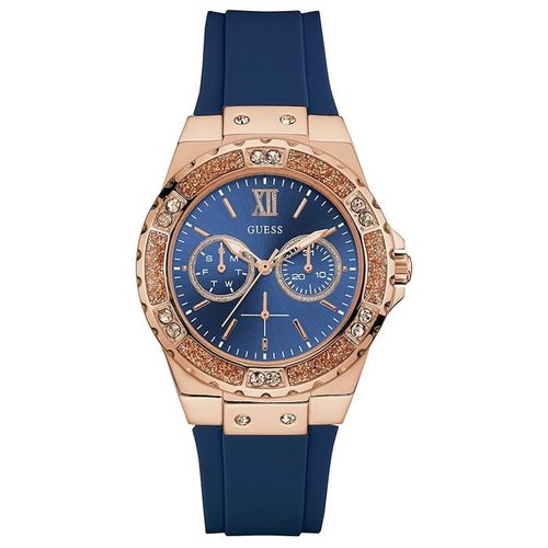 Đồng Hồ Nữ Guess Stainless Steel Crystal Silicone Watch 39mm U1053L1 Màu Vàng Xanh