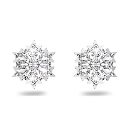 Khuyên Tai Swarovski Magic Stud Earringswhite, Rhodium Plated 5627347 Màu Bạc