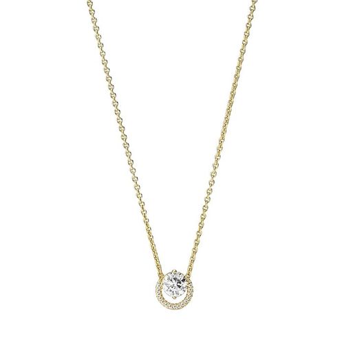 Dây Chuyền Pandora Sparkling Round Halo Pendant Collier Necklace 361174C01 Màu Vàng