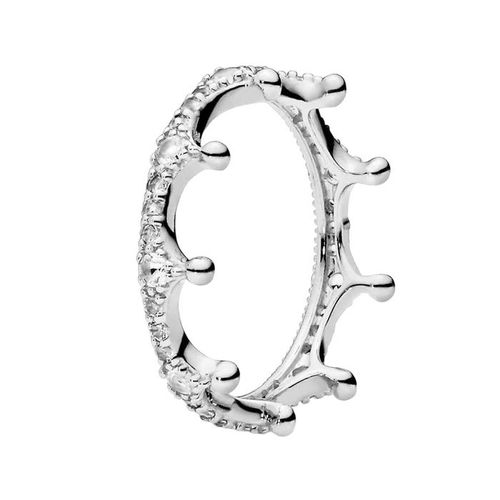 Nhẫn Pandora Moments Hình Vương Miện Đính Đá Cubic Zirconia Trong Suốt Size 52