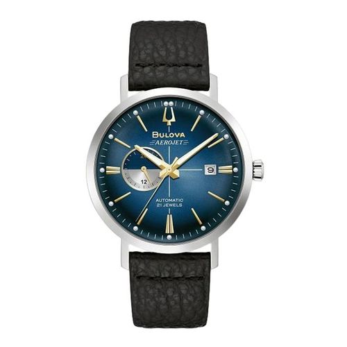 Đồng Hồ Nam Bulova Aerojet Chronograph Automatic Blue Sunray Dial 96B374 Màu Xanh Navy