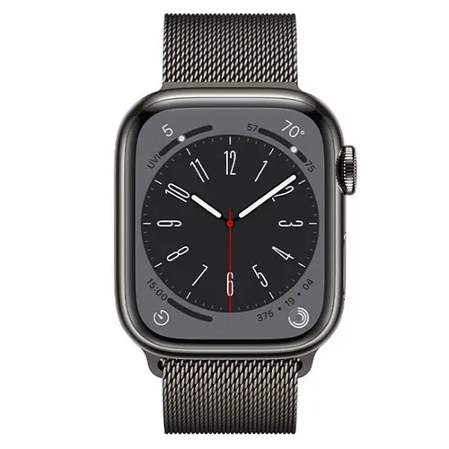 Đồng Hồ Thông Minh Apple Watch S8 LTE 45mm Dây Thép Màu Đen