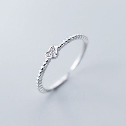 Nhẫn LiLi Jewelry Hình Trái Tim Đính Đá Cz Lili_921998 Màu Bạc