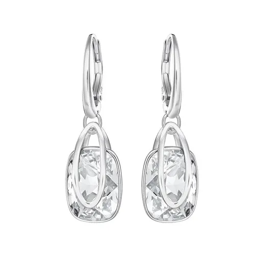 Khuyên Tai Swarovski Holding Drop Earringswhite, Rhodium Plated 5528487 Màu Bạc