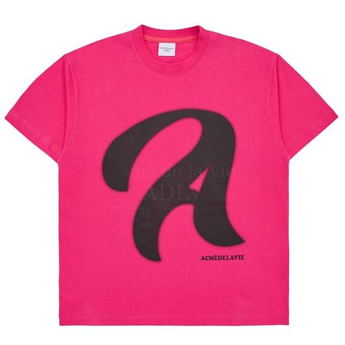 Áo Phông Acmé De La Vie ADLV A Stencil Logo Short Sleeve T-Shirt Pink Màu Hồng Size 1