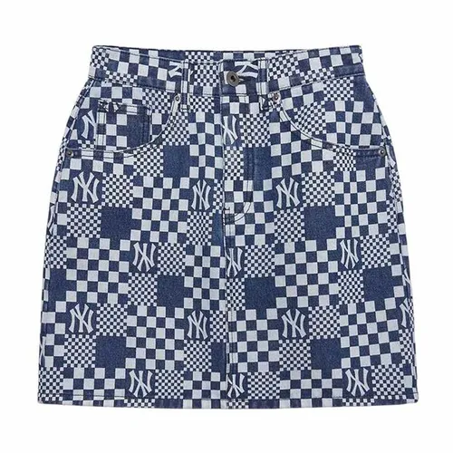 Chân Váy Nữ MLB Denim A Checkerboard 3FDSM0223-50BLS Màu Xanh Đậm S