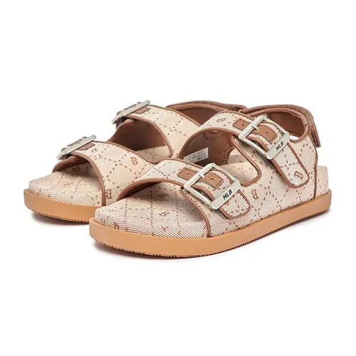 Dép Sandal MLB Sandal Jacquard Diamond Monogram Boston Red Sox 3ASDCSJ33-43BGS Màu Beige Size 230