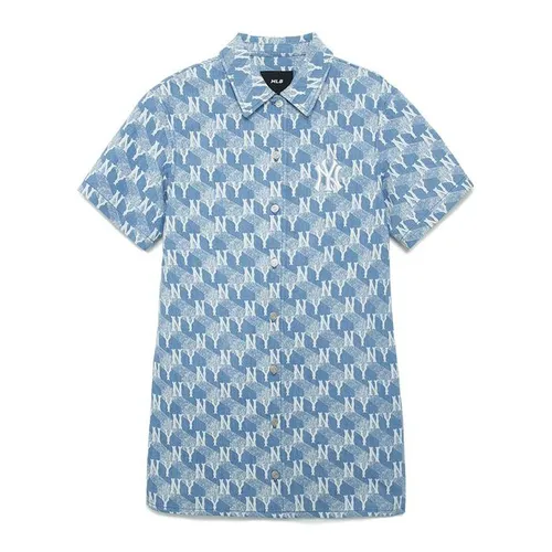 Váy Polo MLB Denim New York Yankees 3FDDM0133-50SBL Màu Xanh Blue