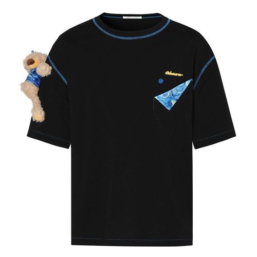 Áo Phông 13 De Marzo Shoulder Palda Bear Van Gogh The Starry Night Màu Đen Size M