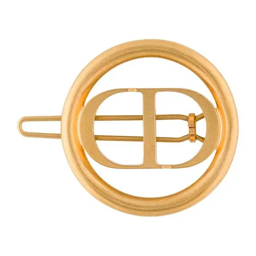 Kẹp Tóc Nữ Dior CD Logo Hair Clip Màu Vàng