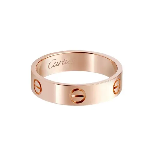 Nhẫn Nam Trơn Jewery Luxury Love Không Kim Cương 5.5mm Màu Vàng Hồng