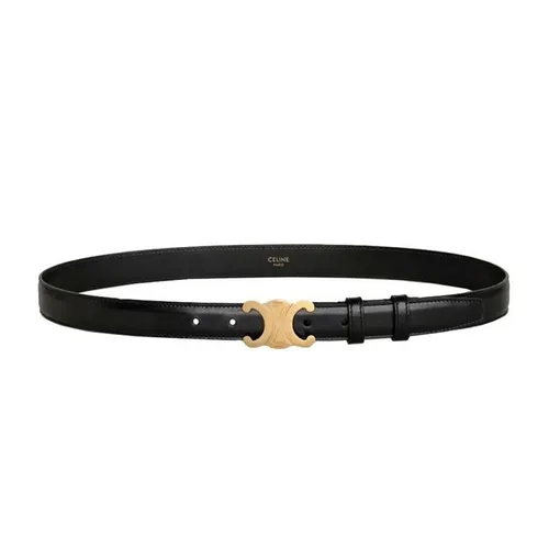 Thắt Lưng Nữ Celine Triomphe Belt Smooth Calfskin Bản 2.5cm Màu Đen Size 75