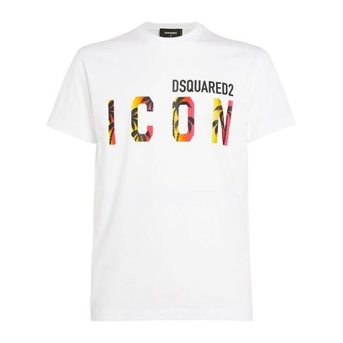 Áo Phông Nam Dsquared2 Icon Sunset Cool S79GC0065 S23009 100 Tshirt Màu Trắng
