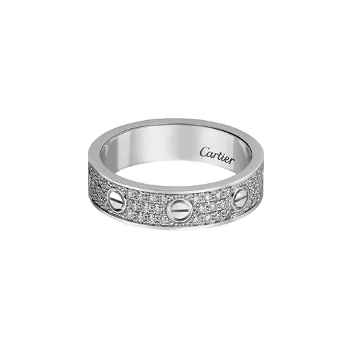 Nhẫn Cưới Jewery Luxury Love Wedding Band Diamond-Paved B4083400 Màu Vàng Trắng Size 13