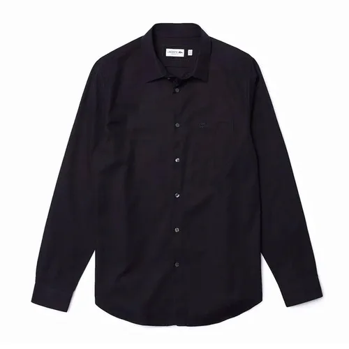Áo Sơ Mi Nam Dài Tay Lacoste Regular CH2745 51 031 Màu Đen Size 38