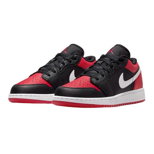 Giày Thể Thao Nam Nike Air Jordan 1 Low Alternate Bred Toe 553560-066 Màu Đỏ Phối Đen Size 38.5