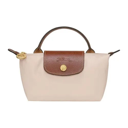 Túi Xách Nữ Longchamp Le Pliage Original Pouch With Handle Màu Be Nâu
