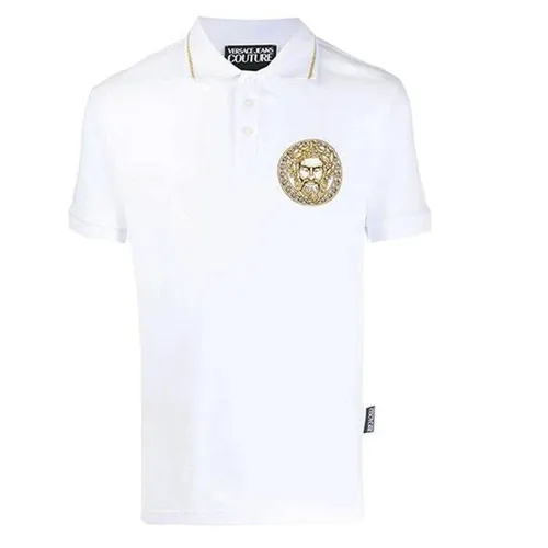 Áo Polo Versace Logo Màu Trắng cho Nam Size M