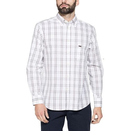 Áo Sơ Mi Dài Tay Nam Carrera Jeans 213A1230A_B79 Màu Trắng Kẻ Size M