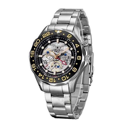 Đồng Hồ Nam Tsar Bomba  Gmt Hybrid Diver Clock TB8802A-BB Màu Đen Bạc