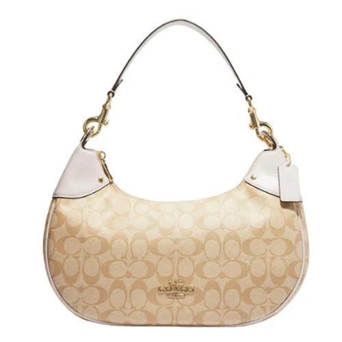 Túi Đeo Vai Nữ Coach Mara Hobo In Signature Canvas CI791 Màu Be Nâu