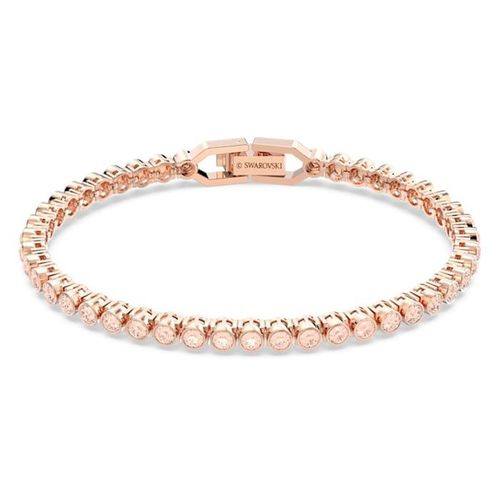 Vòng Đeo Tay Nữ Swarovski Emily Bracelet Round Cut, Pink, Rose Gold-Tone Plated 5646736 Màu Vàng Hồng