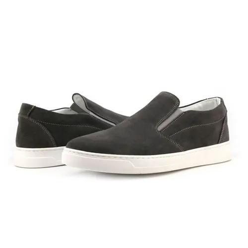 Giày Lười Nam Duca Di Morrone Da Lộn ELIA-CAM_GRIGIO Màu Đen Xám Size 43