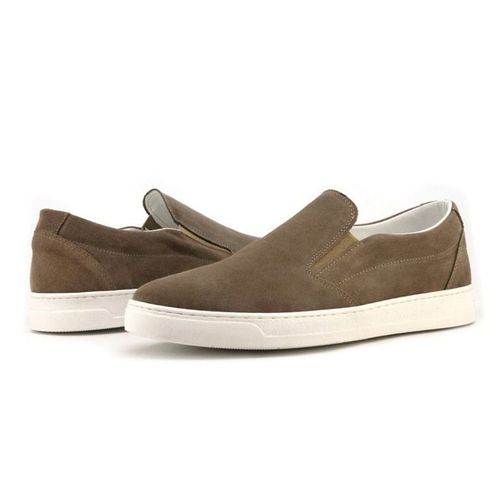 Giày Lười Nam Duca Di Morrone Da Lộn ELIA-CAM_TORTORA Màu Nâu Size 41