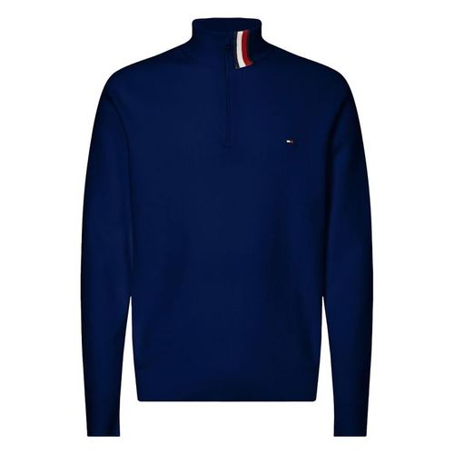 Áo Len Tommy Hilfiger Half-Zip Mockneck Sweater MW22868-400 Màu Xanh Navy Size L