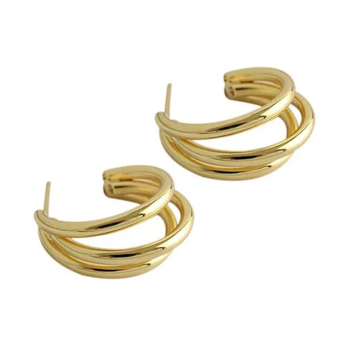 Khuyên Tai Nữ LiLi Jewelry Mạ Vàng Nửa Vầng Trăng LILI_776216 Màu Vàng