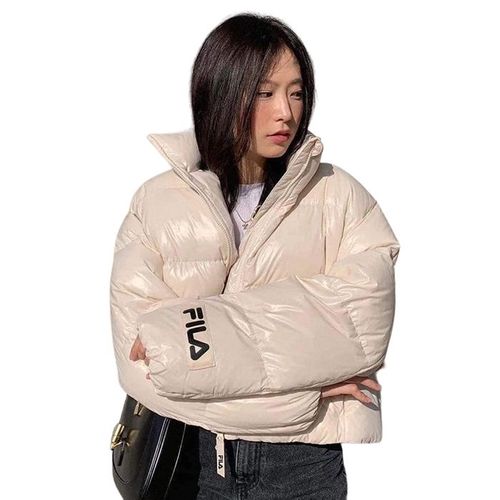 Áo Khoác Phao Nữ Fila Bow Milan Down FS2DJE4153F Màu Trắng Kem