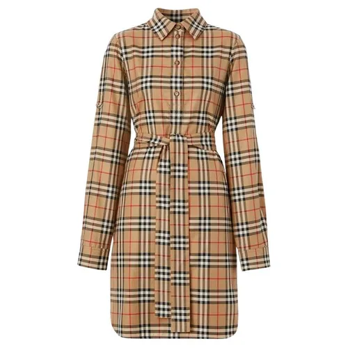 Váy Liền Nữ Burberry Vintage Check Tie Waist 8063498 Phối Màu Size 8 UK
